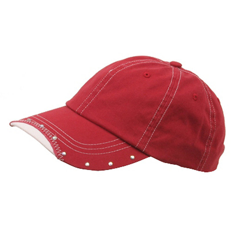 Rhinestone Washed Cotton Cap
