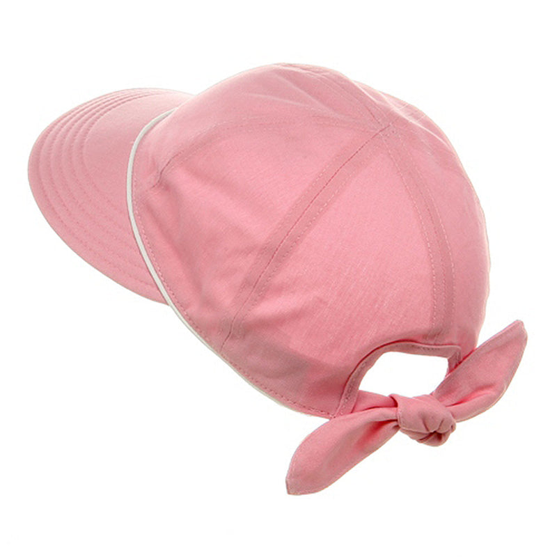 Piping Decoration Ladies Canvas Cap