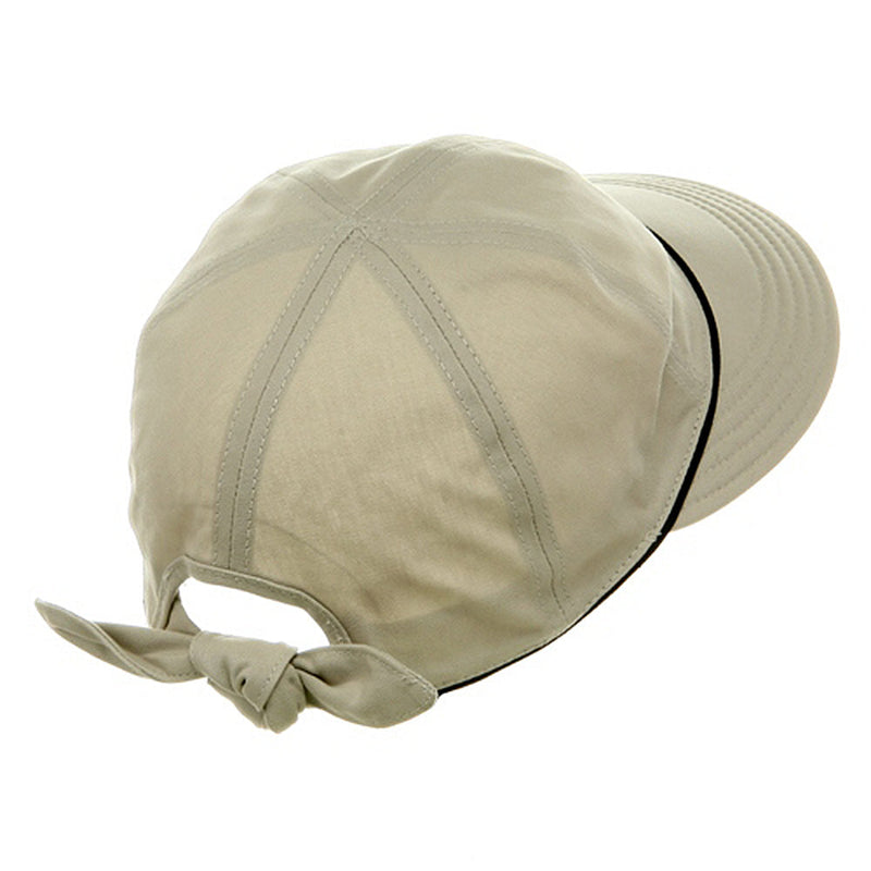 Piping Decoration Ladies Canvas Cap