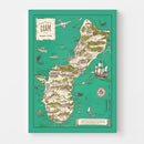 Vintage Guam Map 1958