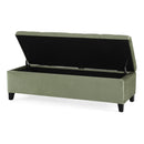 Wendover Elegant Tufted Storage Bench With Lift-Up Top And Birch Wood Legs by HouseOfZazla