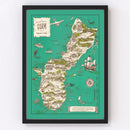 Vintage Guam Map 1958