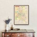 Vintage Map of Taipei, Taiwan 1957