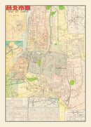 Vintage Map of Taipei, Taiwan 1957