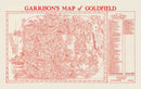 Vintage Goldfield, NV Mining Claims Map 1906