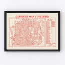 Vintage Goldfield, NV Mining Claims Map 1906