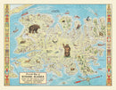 Vintage Kodiak Island Map 1948