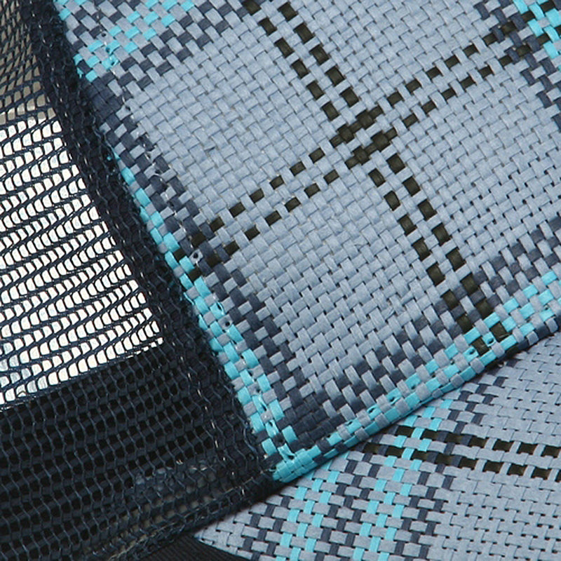 Plaid Straw Trucker Caps