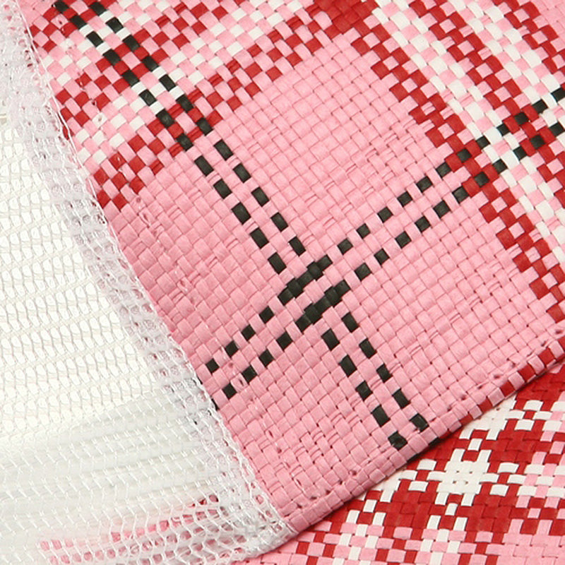 Plaid Straw Trucker Caps