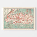 Vintage Long Island Road Map 1914