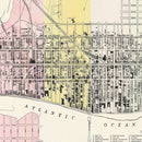 Vintage Map of Atlantic City, New Jersey 1895