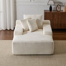 Oversized Chaise Lounge Chair Cozy Cloud Couch With 3 Throw Pillows And Wide Armrest by HouseOfZazla