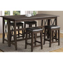 Drop Leaf Table With 4 Stools - Dark Brown by HouseOfZazla