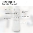 52 Inch Indoor Ceiling Fan with 6-Speed Remote and Reversible DC Motor by HouseOfZazla