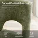 Upholstered Dining Chair With Curved Legs (Set of 2) - Green by HouseOfZazla