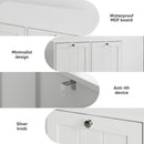 Tilted Laundry Hamper With Removable Basket, Hidden Storage Cabinet, Home Organizer For Bathroom - White by HouseOfZazla