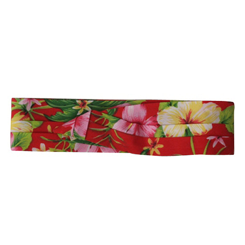 Pleated Palm Tree And Flower Hat band