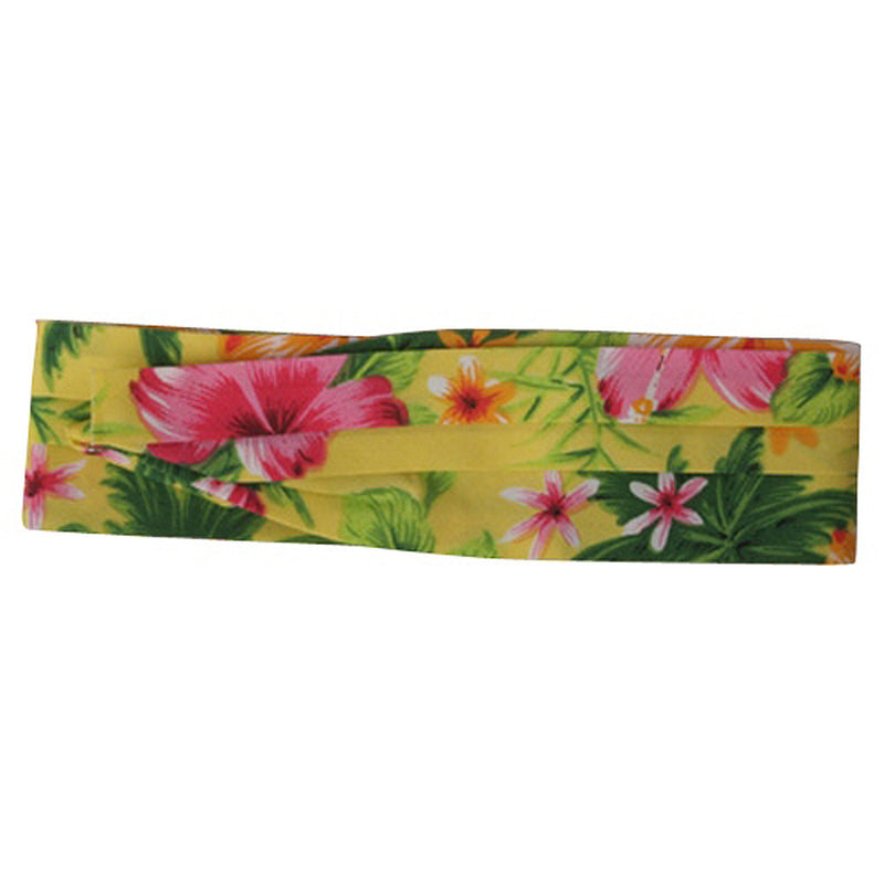 Pleated Palm Tree And Flower Hat band