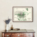 Vintage Mount Kilimanjaro Map 1885