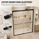 50-54" W x 72" H Framed Double Sliding Shower Door by HouseOfZazla