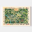 Vintage Map of Lima, Peru 1954