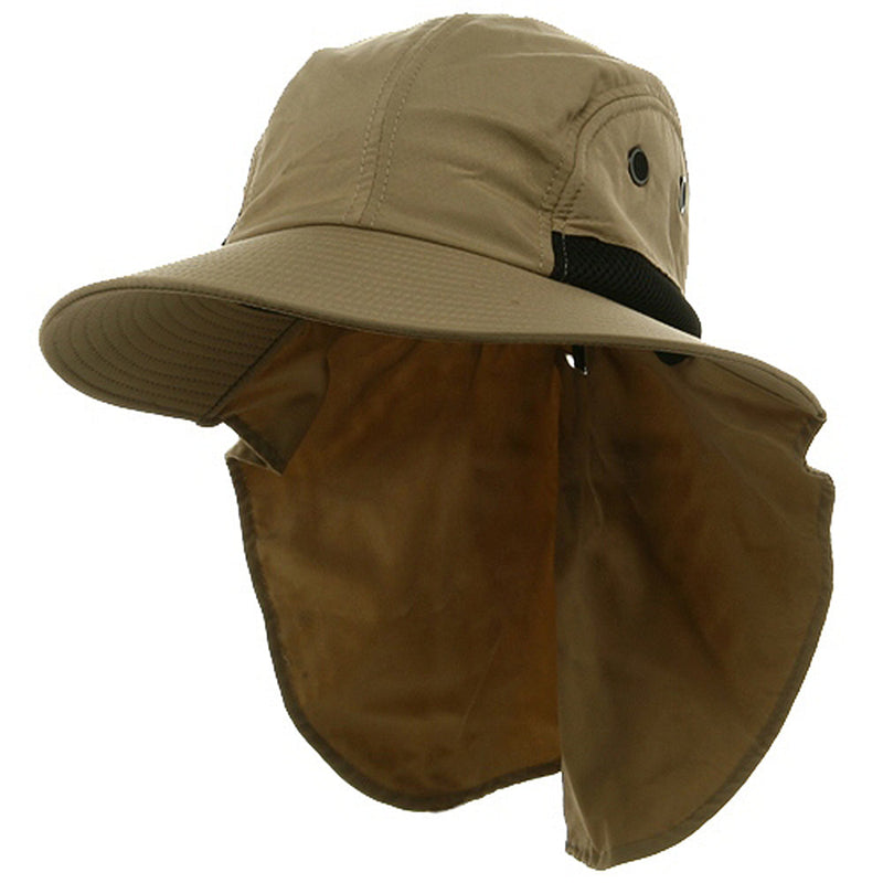 UV 4 Panel Large Bill Flap Hat