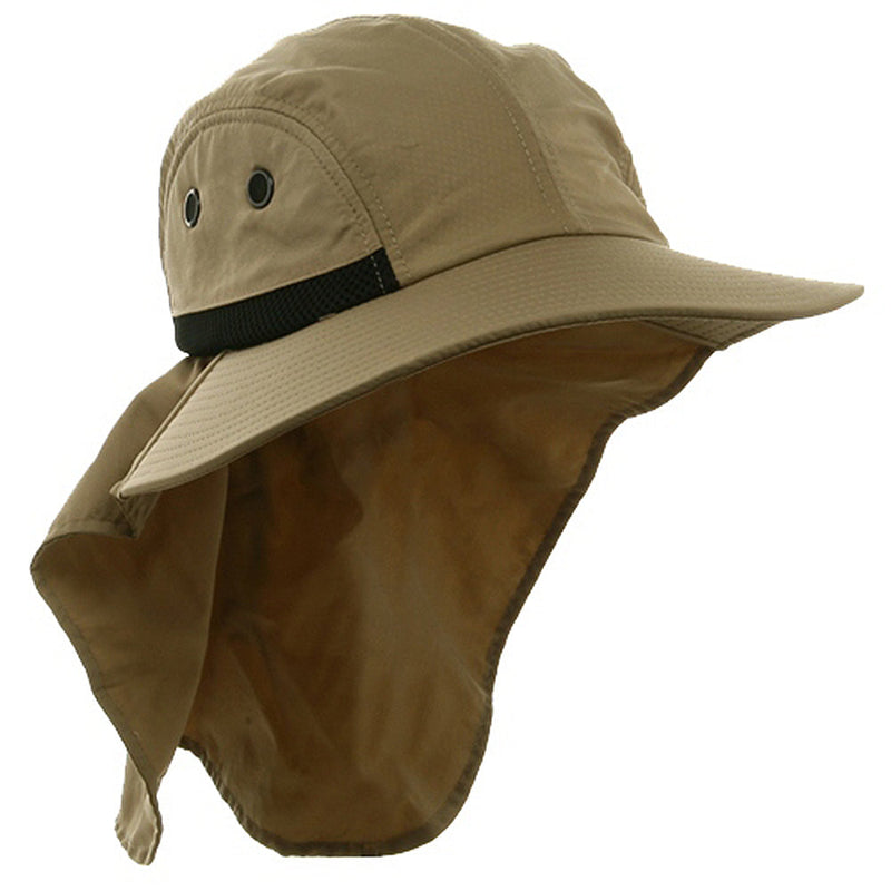 UV 4 Panel Large Bill Flap Hat
