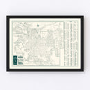 Vintage Map of Savannah, Georgia 1956