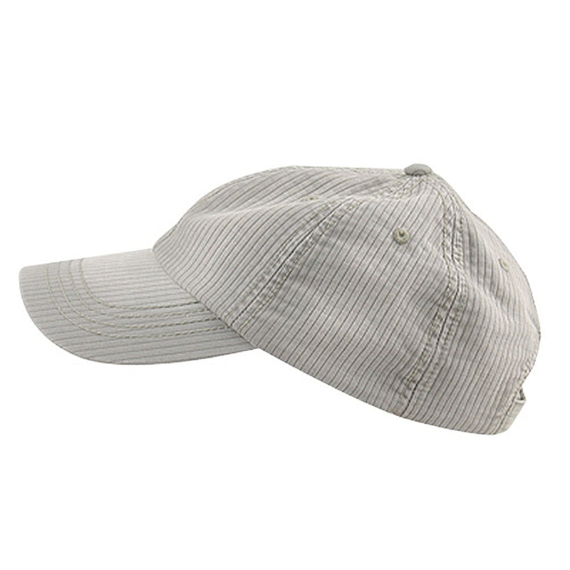 Low Profile Pine Stripe Cotton Washed Cap