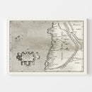 Vintage Map of Chile 1597
