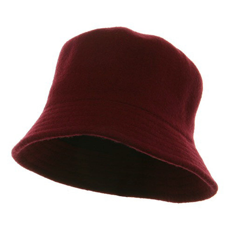 Wool Bucket Hat with Stitches