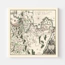 Vintage Lake Ladoga Map 1760