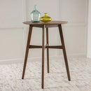 Mid-Century Modern Round Wooden Bar Table – 42" High Bar Table with Tapered Legs by HouseOfZazla
