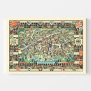 Vintage Map of Cambridge, England 1948