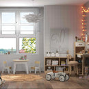3-Piece Kid’s Room Bundle: Twin Size Wooden House Bed + Kid's Table and Chairs Set + Kids 2-Shelf Bookcase by LJGDeals