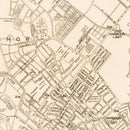 Vintage Map of Singapore City, Singapore 1930
