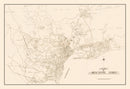 Vintage Map of Singapore City, Singapore 1930