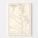 Vintage Chesapeake Bay Map 1868