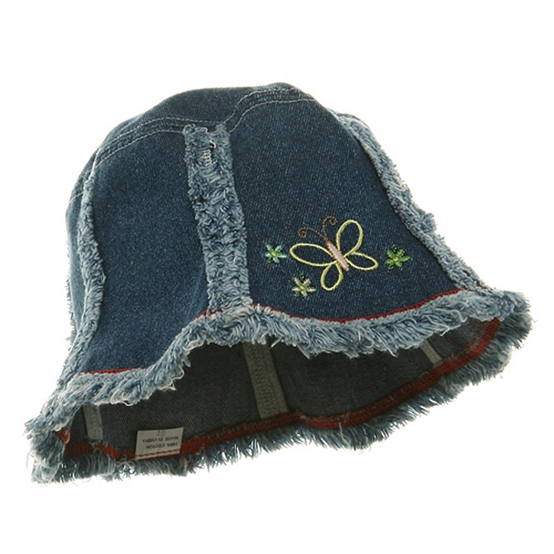 Denim Hats - Dk. Blue With Butterflys