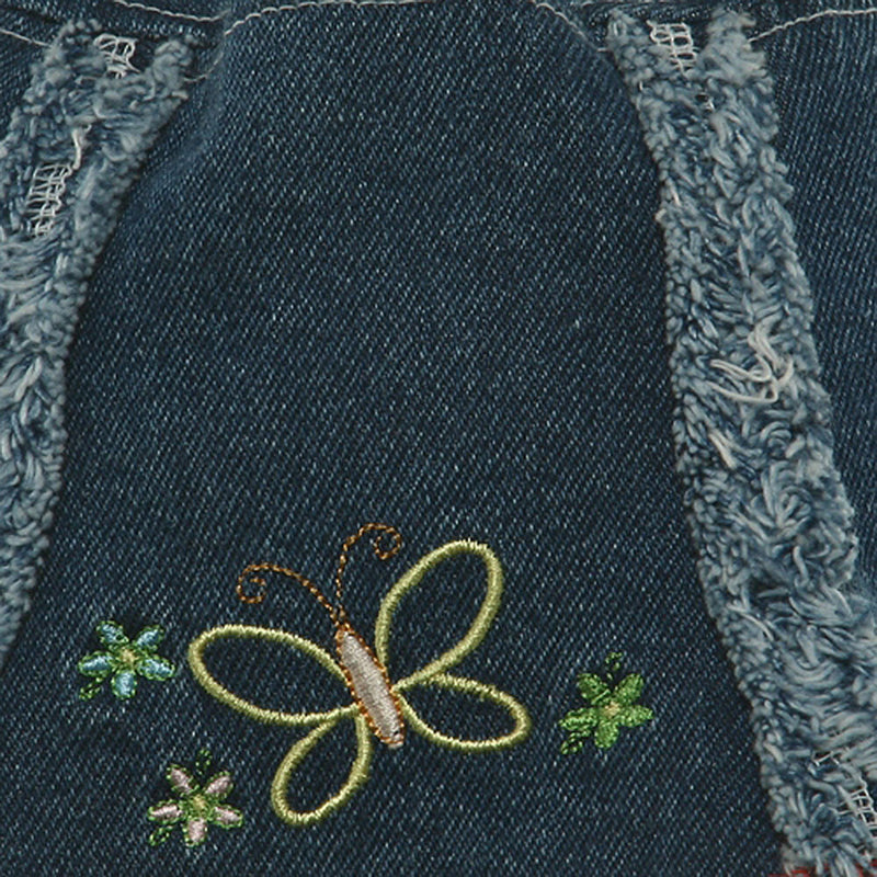 Denim Hats - Dk. Blue With Butterflys