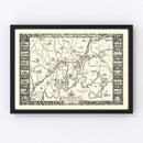 Vintage Map of Greenwich, Connecticut 1939