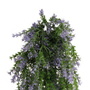 Purple and Green Willow Leaf Garland Artificial Hanging Bush 7.8×30in – NFPA701 Fire Rated – UV Resistant