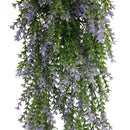 Purple and Green Willow Leaf Garland Artificial Hanging Bush 7.8×30in – NFPA701 Fire Rated – UV Resistant