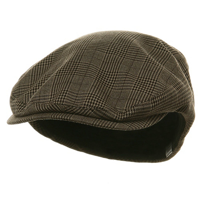 Big Size Elastic Plaid Fashion Ivy Cap