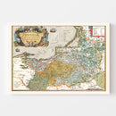 Vintage Map of Prussia 1595