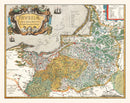 Vintage Map of Prussia 1595