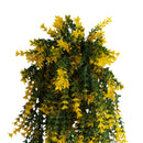 Yellow and Green Willow Leaf Garland Artificial Hanging Bush  7.1×30in – NFPA701 Fire Rated – UV Resistant