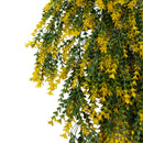 Yellow and Green Willow Leaf Garland Artificial Hanging Bush  7.1×30in – NFPA701 Fire Rated – UV Resistant