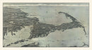 Vintage Cape Cod Birds Eye View Map 1915