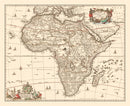Vintage Africa Map 1658